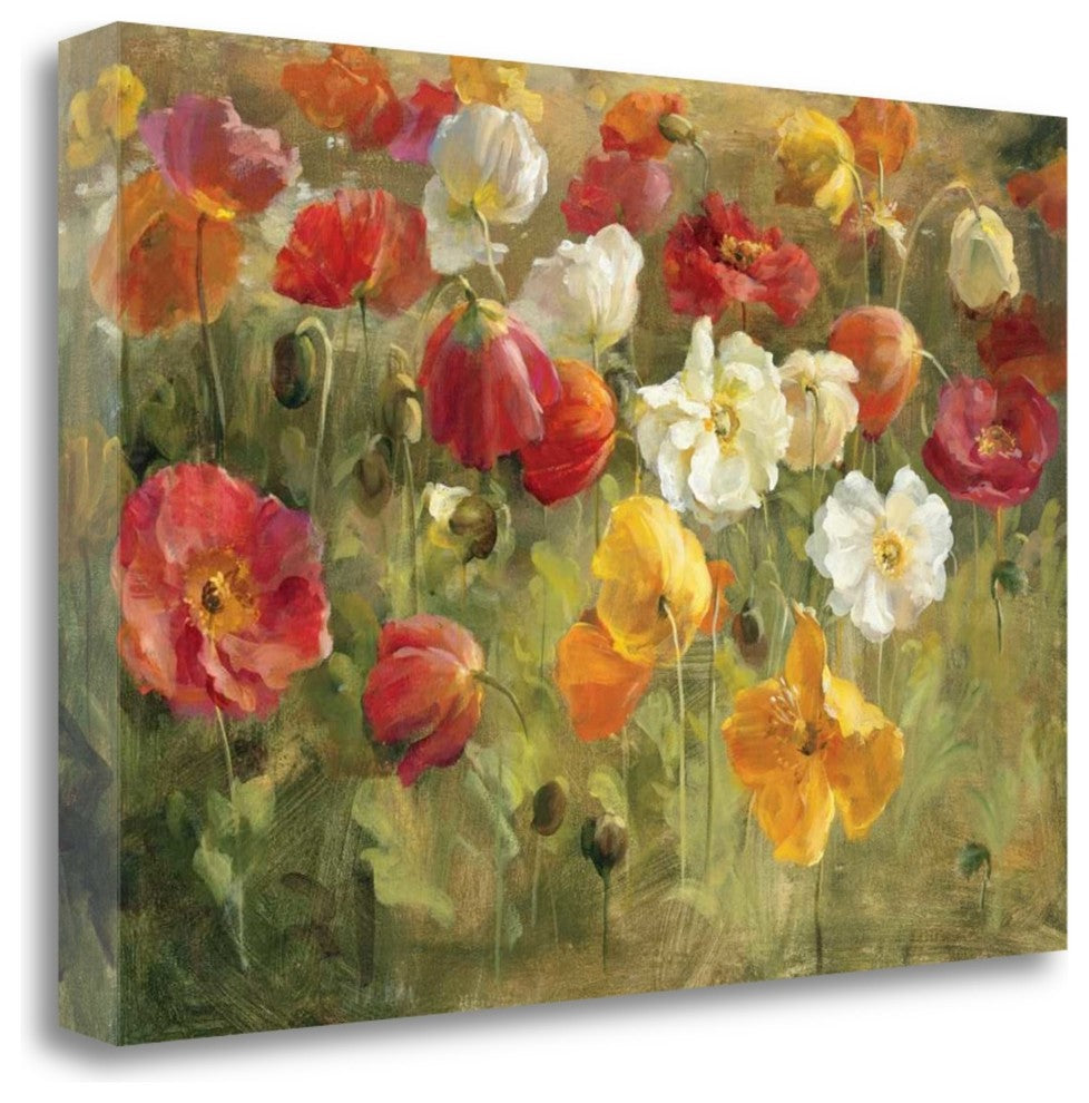 "Poppy Field" By Danhui Nai, Giclee Print on Gallery Wrap Canvas, Ready to Hang