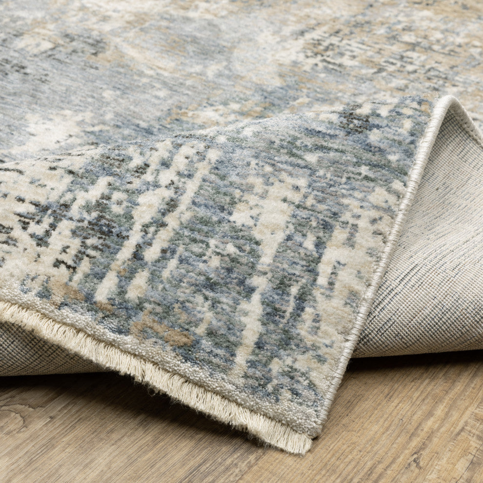 Harlan Modern Abstract Polyester Area Rug 5'3" x 7'6"