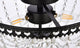 3 Light 12" Black Crystal Flush Mount