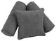 Solid Microsuede Throw Pillows with Inserts, Set of 3, Aqua Blue, Steel Grey