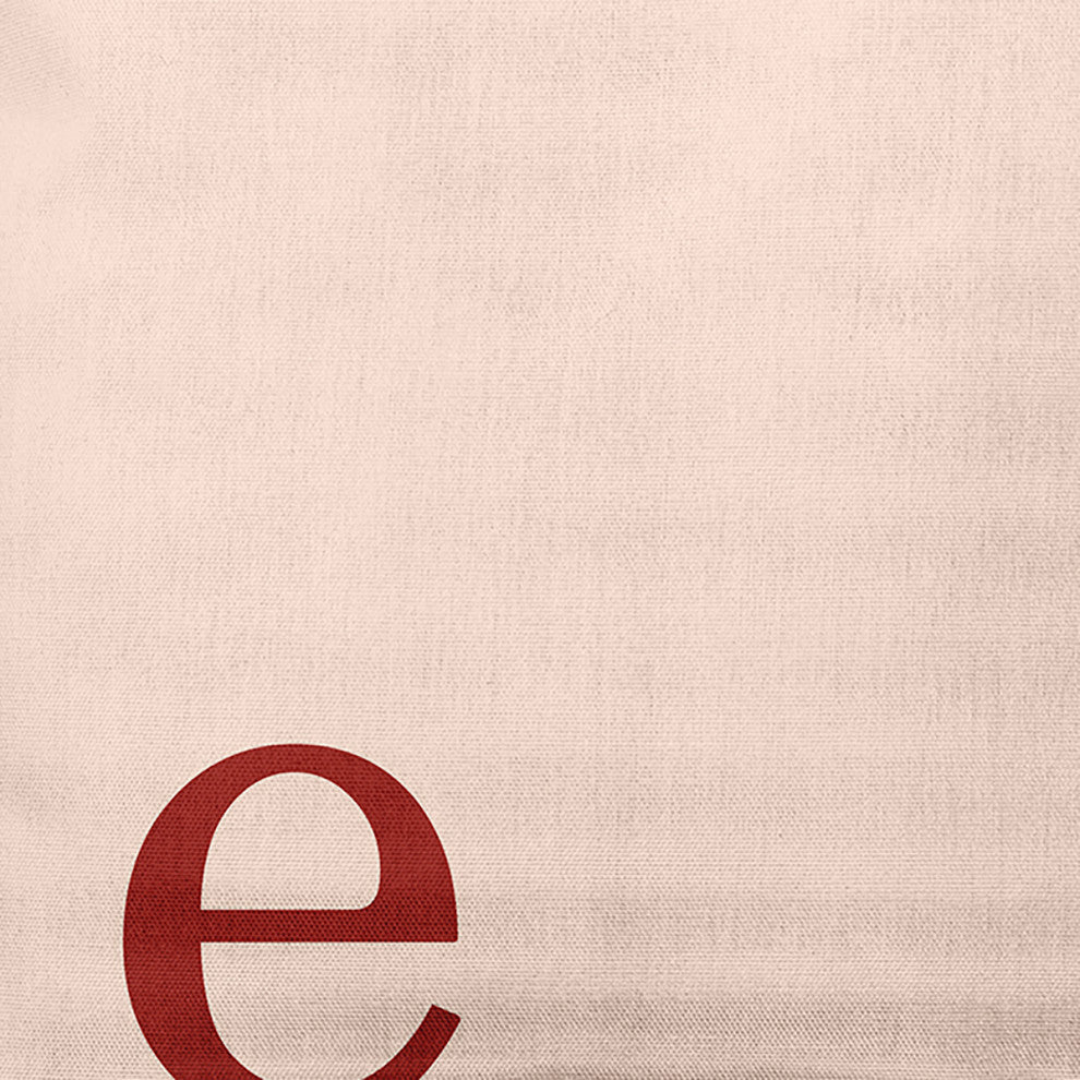 18"x18" Modern Monogram Decorative Throw Pillow, Maple Red