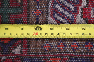 Consigned, Wool Persian Hamedan Hand-Knotted Oriental Area Rug, Red, 4'8"X3'2"