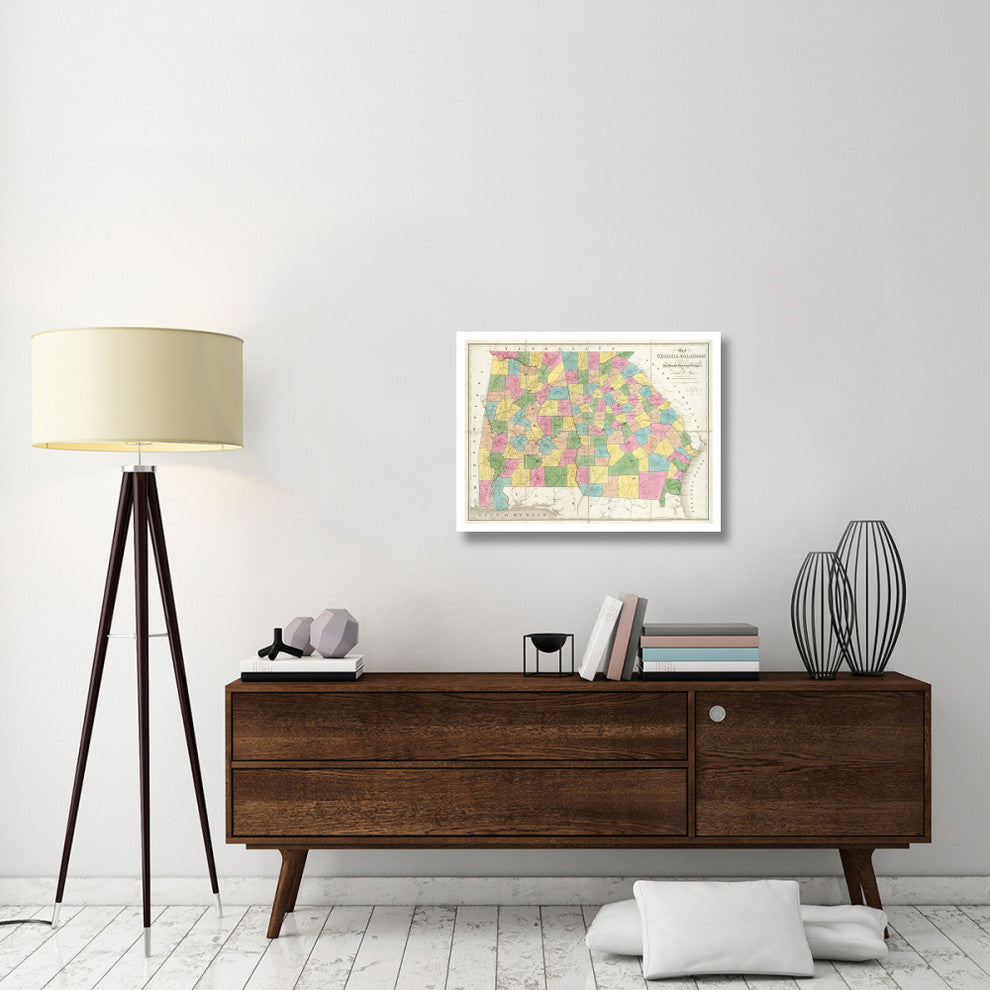 "Map of Georgia & Alabama, 1839" Digital Paper Print by David H. Burr, 32"x25"