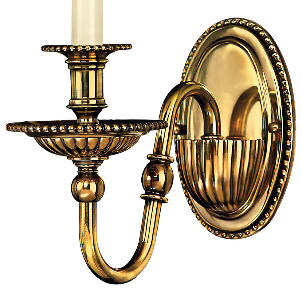 Hinkley Cambridge Medium Single Light Sconce, Burnished Brass