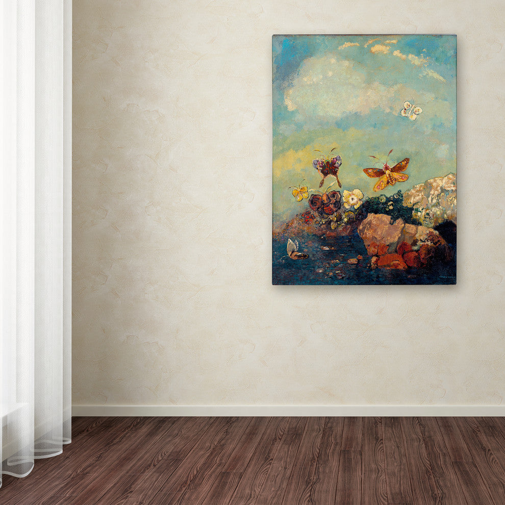 Odilon Redon 'Butterflies' Canvas Art, 32 x 24