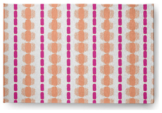 Watercolor Stripe Spring Chenille Rug, Orange-Orchid, 2'x3'