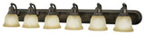 Lasalle 6-Light Vanity Parisian Bronze