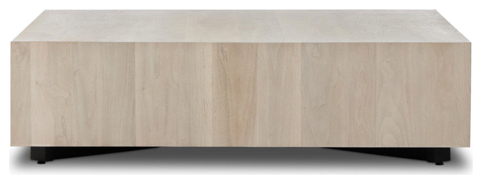 Hudson Large Square Coffee Table Ashen Walnut, Black Pine