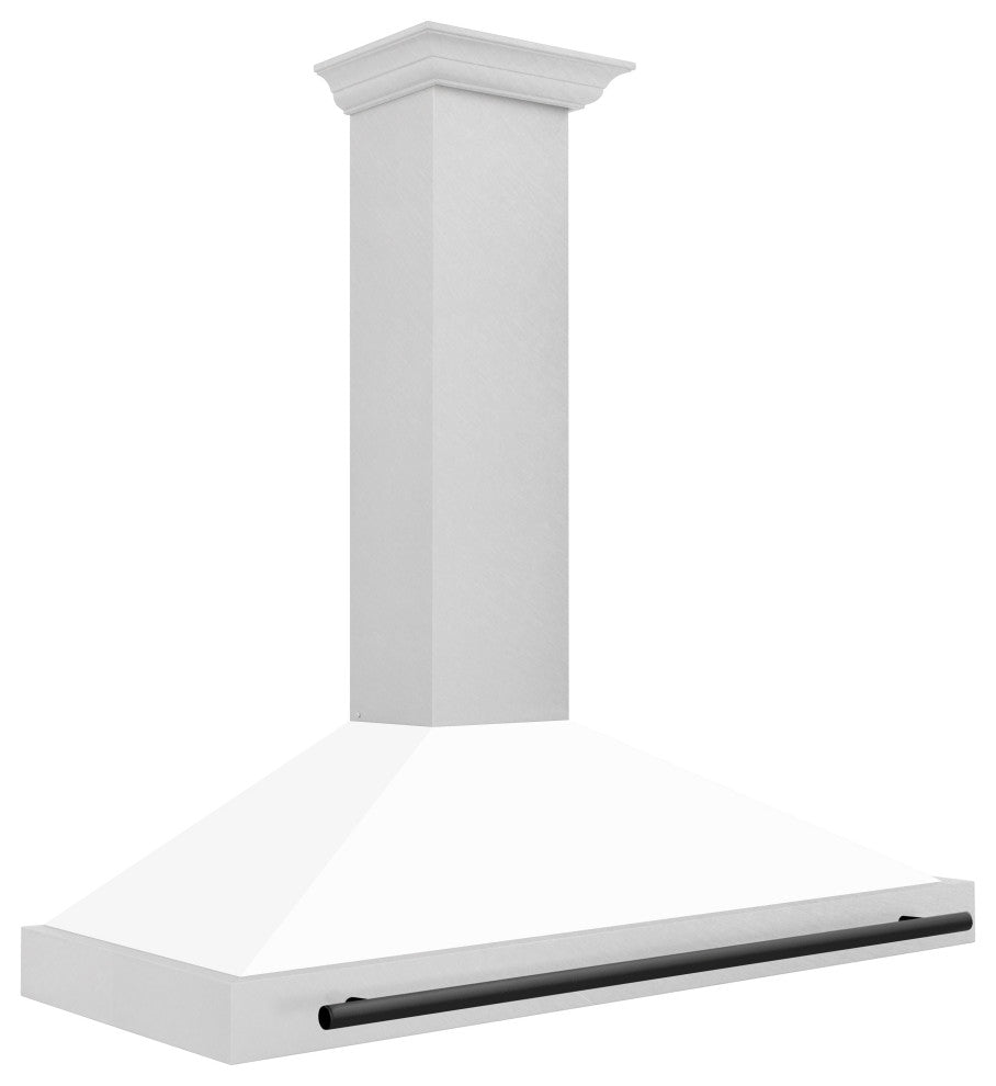 ZLINE 48" ZLINE DuraSnow Hood With White Matte Shell KB4SNZ-WM-48-MB