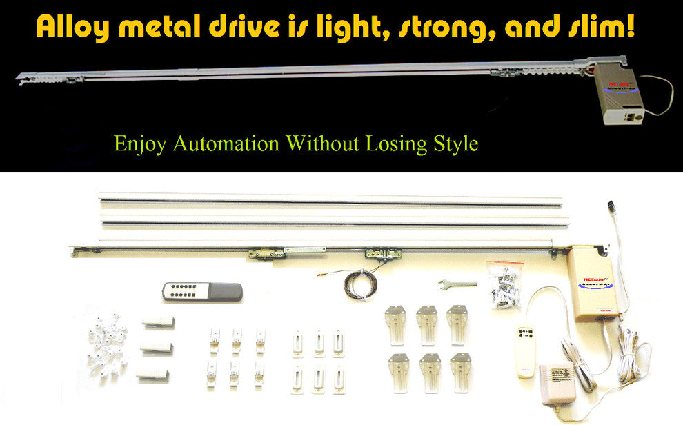 82" Remote Control Electric Curtain Dual Track