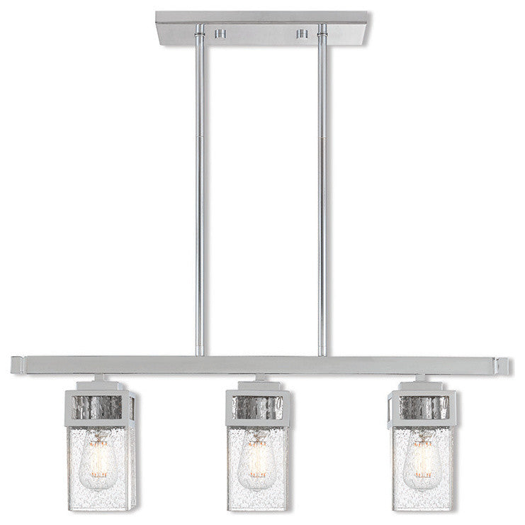 Livex Lighting Harding Polished Chrome Light Linear Chandelier