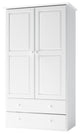 Traditional Solid Wood Wardrobe Armoire, Bright White