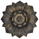 Large Bloom Medallion Drapery Holdback, Burnt Gold