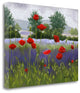 "Poppies And Lavender" By Julie Peterson, Giclee Print on Gallery Wrap Canvas