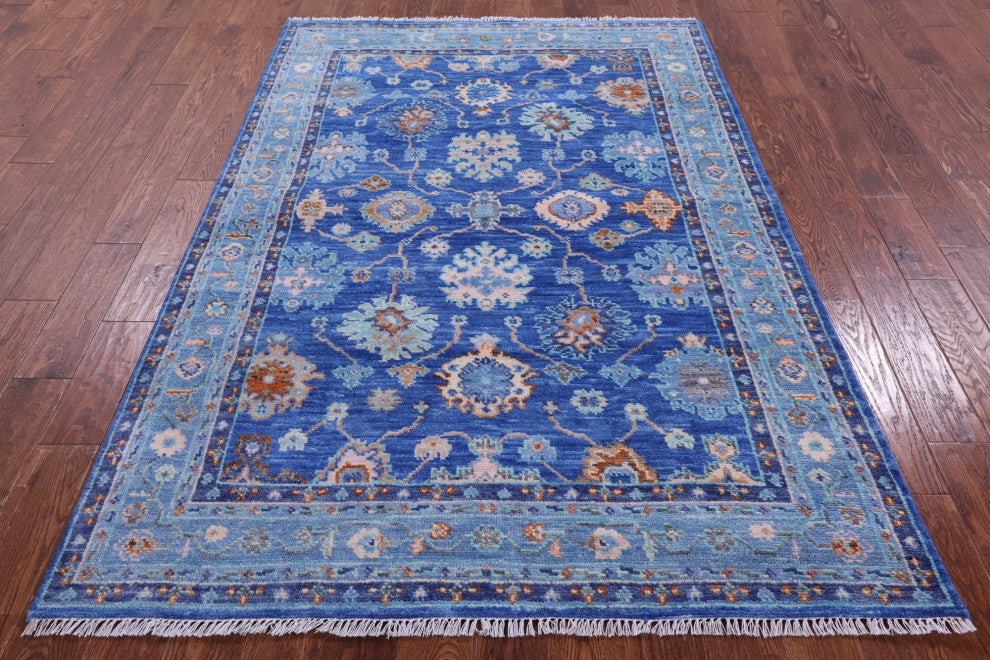 5' 1" X 7' 6" Turkish Oushak Handmade Wool Rug - Q15355