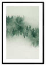 Satin Black 12" x 16" Emerald Forest No. 2 Framed Print