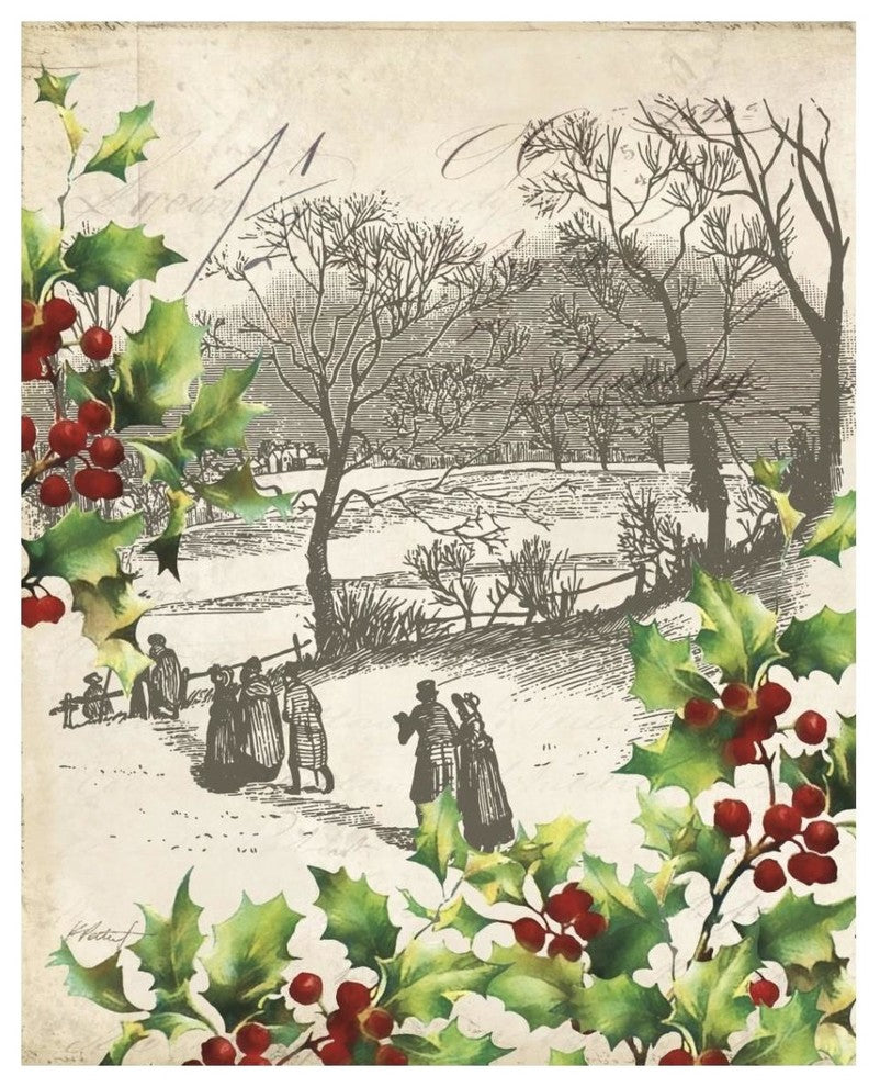 "Vintage Holiday I" Digital Paper Print by Katie Pertiet, 30"x37"
