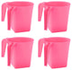 YBM Home Square Plastic Wash Cup, long-lasting, Pink, 4