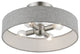 Elmhurst 4 Light Brushed Nickel With Shiny White Accents Semi-Flush