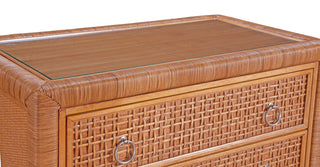 Naples Rattan Three-Drawer Chest, Honey