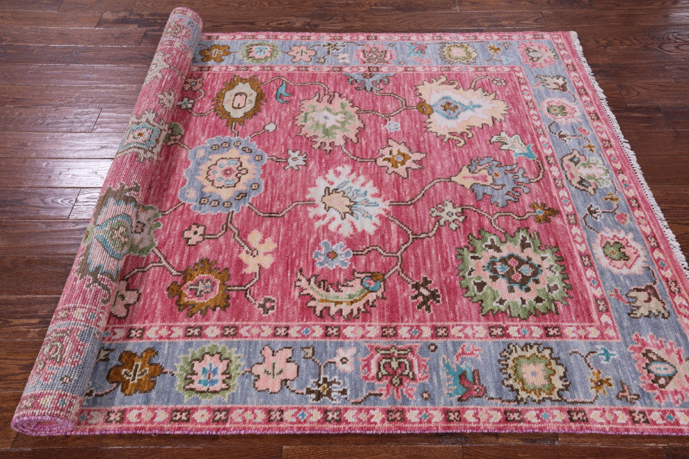 5' 3" X 8' 1" Turkish Oushak Hand Knotted Wool Rug - Q15352