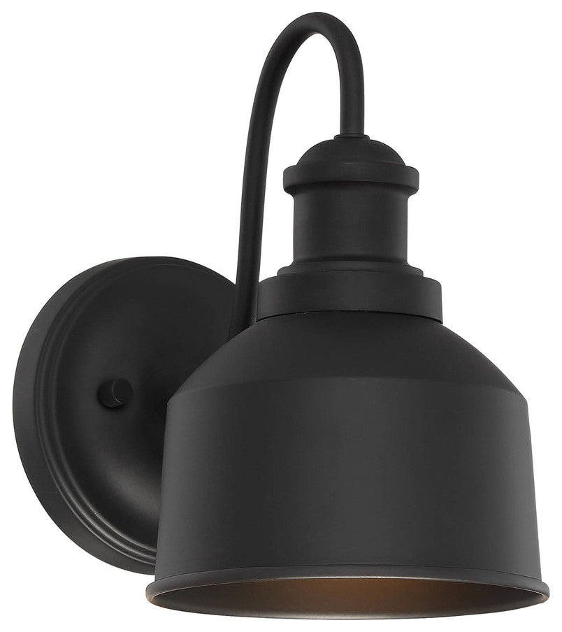 1-Light Outdoor Wall Lantern, Matte Black