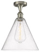 Innovations 516-1C-SN-GBC-124-LED 1 Light Semi-Flush Mount, Brushed Satin Nickel