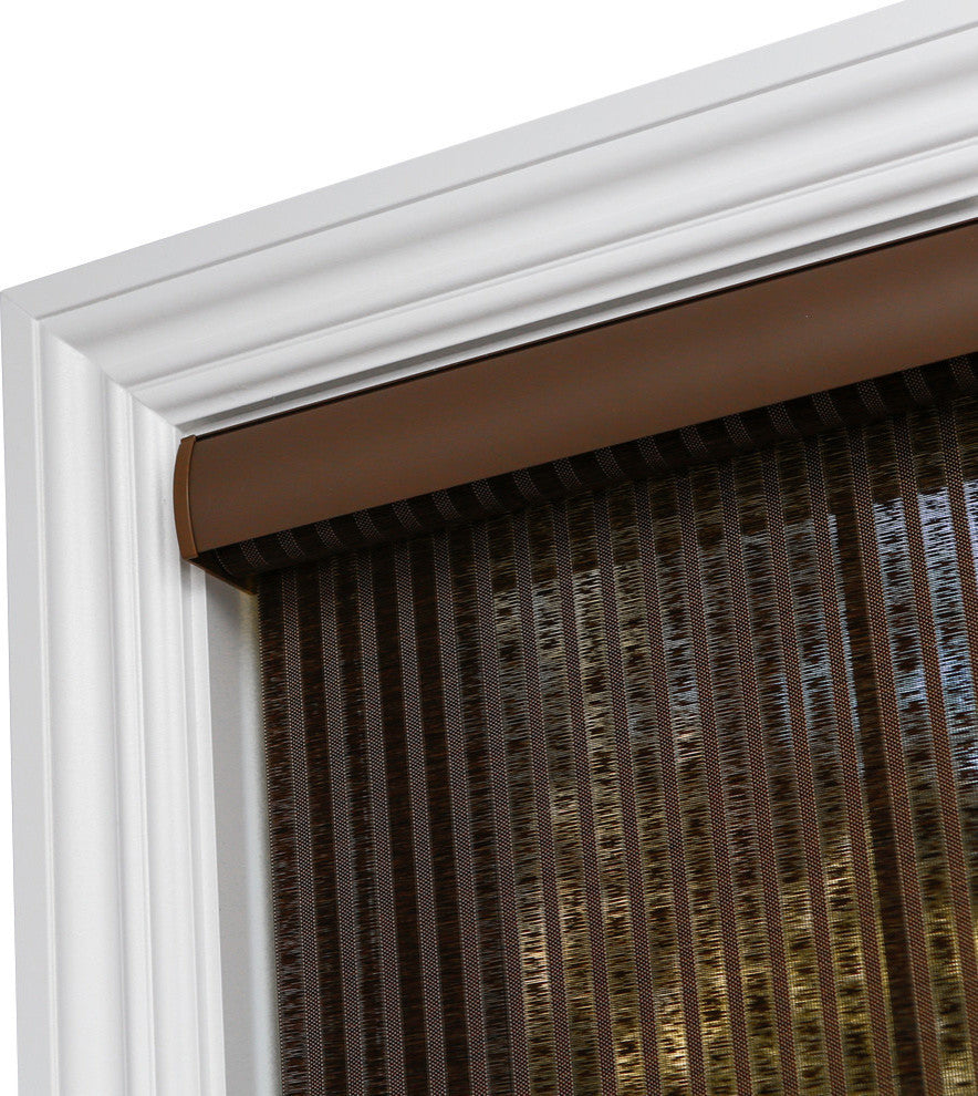 Samoa Premium Single Roller Window Shade, Chocolate, 33"