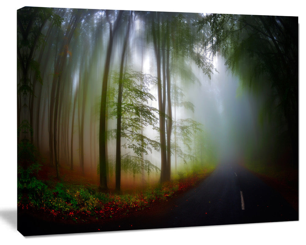 Fall Landscape in the Forest, Landscape Canvas Art Print, 40"x30"