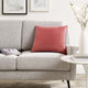 Accent Throw Pillow, Velvet, Red, Modern, Living Lounge Hotel Lobby Hospitality