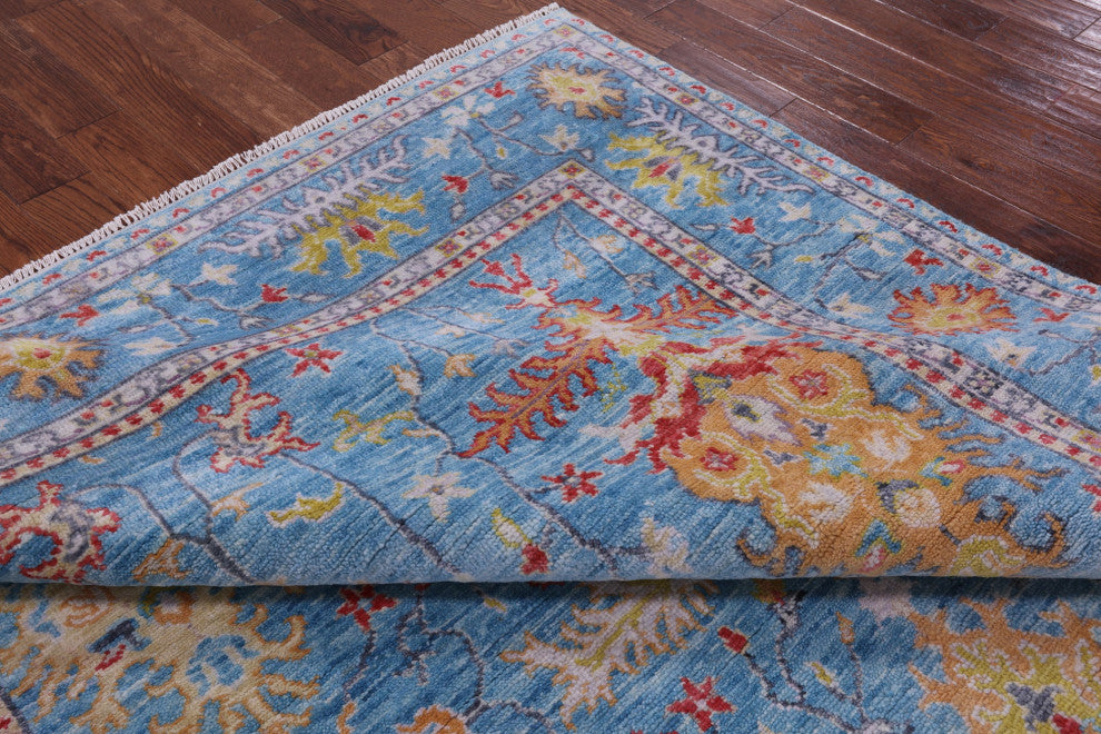 Turkish Oushak Hand-Knotted Wool Rug 7' 9" X 10' 0" - Q13477
