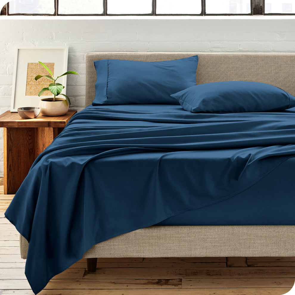 Bare Home Microfiber Pillowcases - Set of 2, Dark Blue, Standard