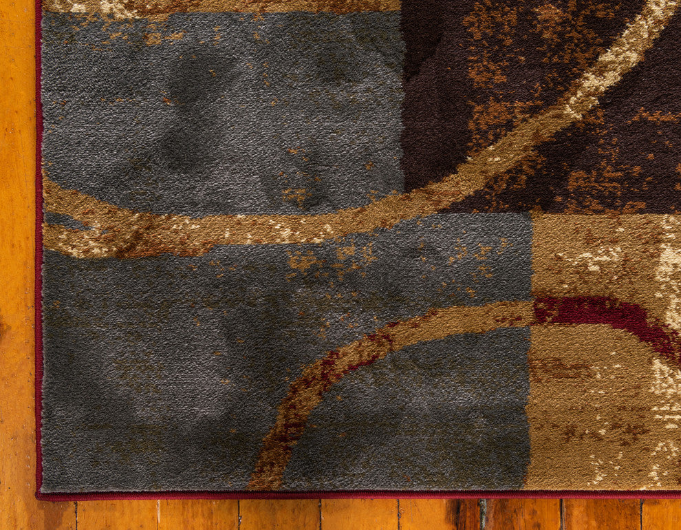 Unique Loom Multicolored Barista Kouillou 4' 0 x 6' 0 Area Rug