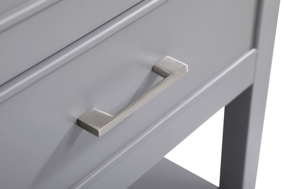 Skylar 42" Single Bathroom Vanity, Gray, With Backsplash