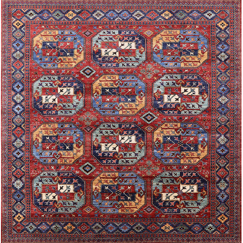 Ahgly Company Indoor Square Mid-Century Modern Area Rugs, 3' Square