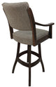 Swivel Counter Wood Bar Stool Casa on S-Base, Plumley Cocoa, Brown Honey, 34"