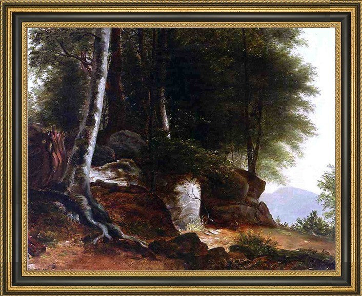 Asher Brown Durand a Study from NatureFramed Premium Canvas Print, 16"x20"