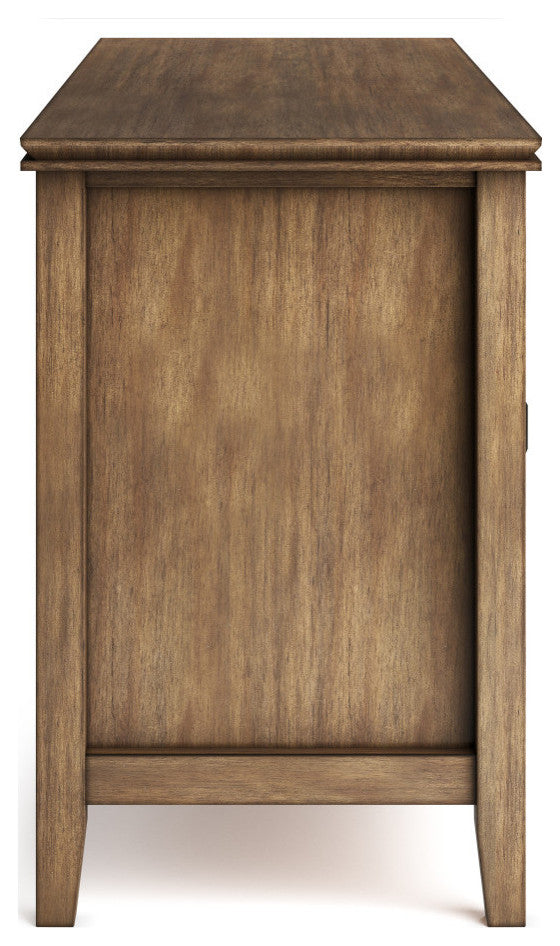 Artisan Solid Wood 72" TV Media Stand For TVs up to 80", Rustic Natural Aged Brown