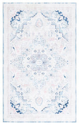 Safavieh Arizona Machine-Washable Collection ARZ324 Rug, Ivory/Aqua, 5'x8'