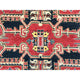 Imperial Red Afghan Peshawar Heriz Wool Hand Knotted Oriental Rug, 6'1"x9'2"