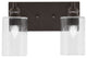 Edge 2-Light Bath Bar, Espresso Finish, 4" Clear Bubble Glass