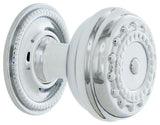 Meadows Brass 1 3/8" Cabinet Knob With Rope Rose, Bright Chrome