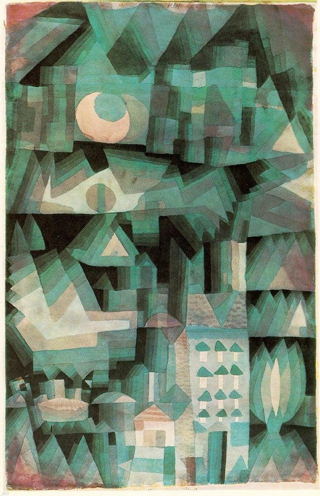 Paul Klee Dream City, 18"x27" Wall Decal