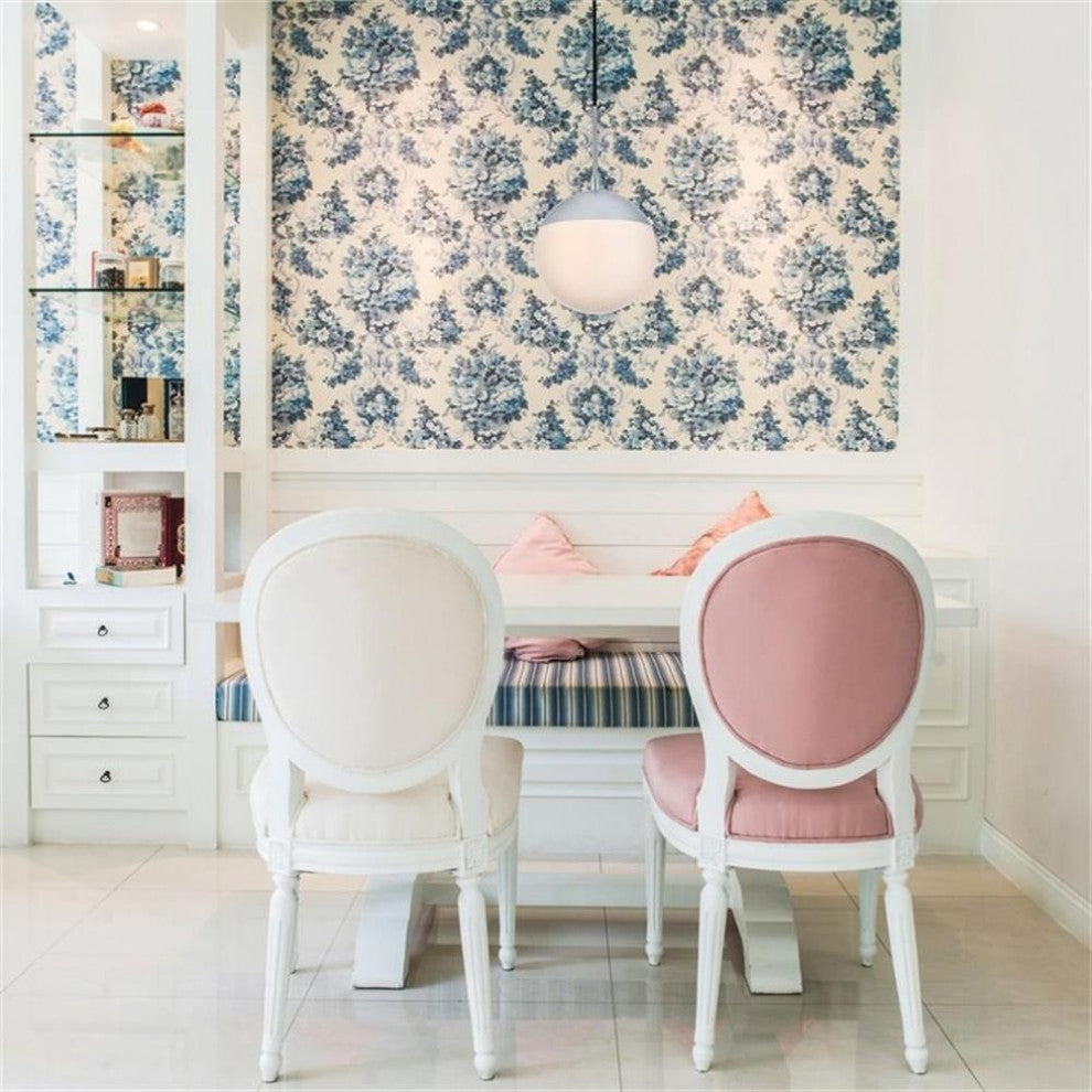 Living District Eclipse 1-Light Metal & Glass Pendant in Chrome/Frosted White