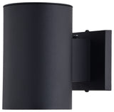 Chiasso Aluminum Cylinder 1 Light Dusk to Dawn Black Outdoor Wall Lantern