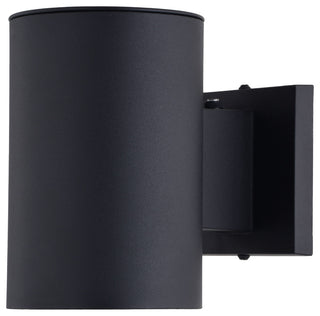 Chiasso Aluminum Cylinder 1 Light Dusk to Dawn Black Outdoor Wall Lantern