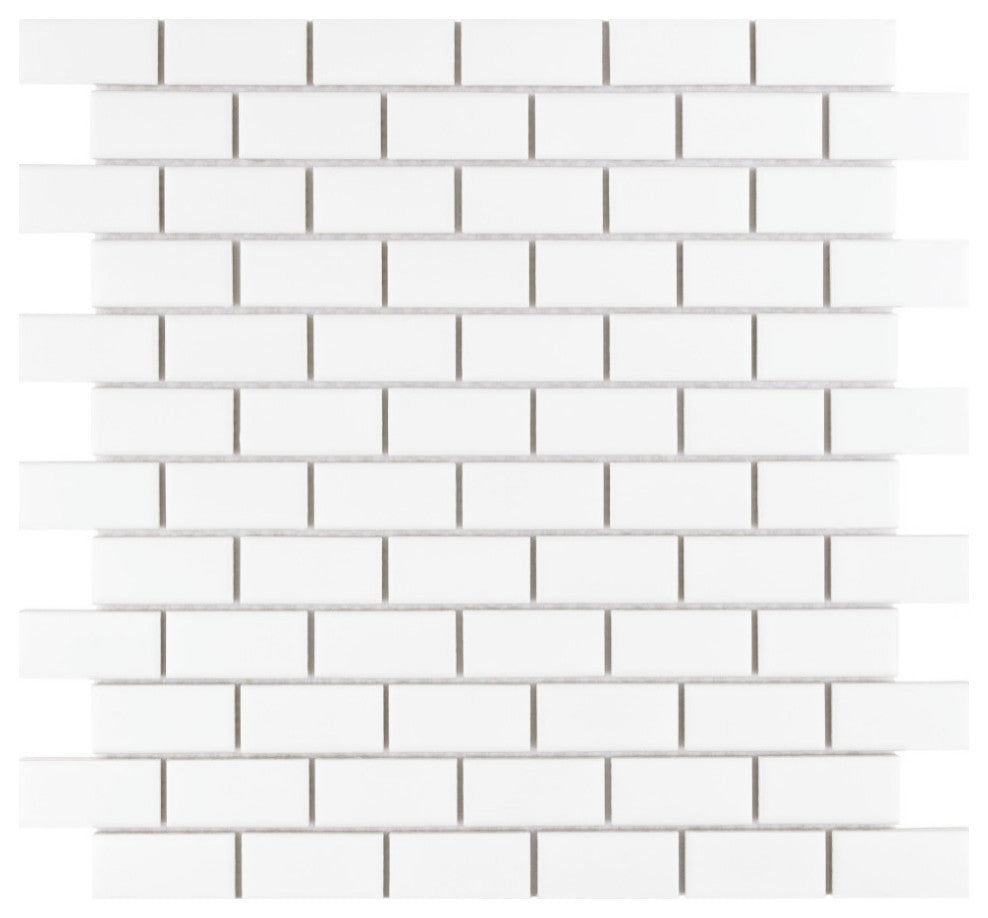 Metro Subway Matte White Porcelain Floor and Wall Tile
