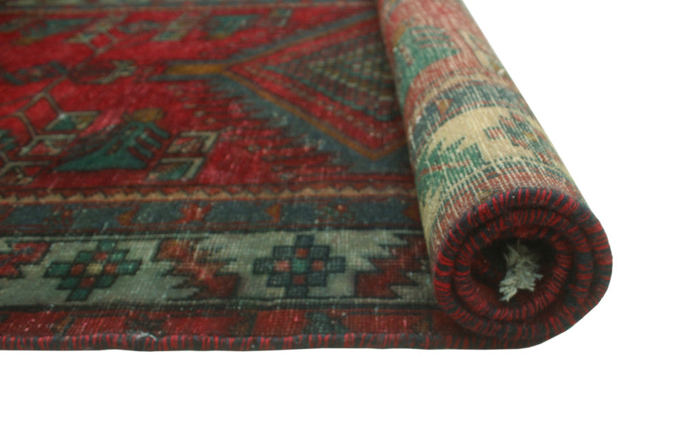 Vintage Distressed Perkin Red Runner