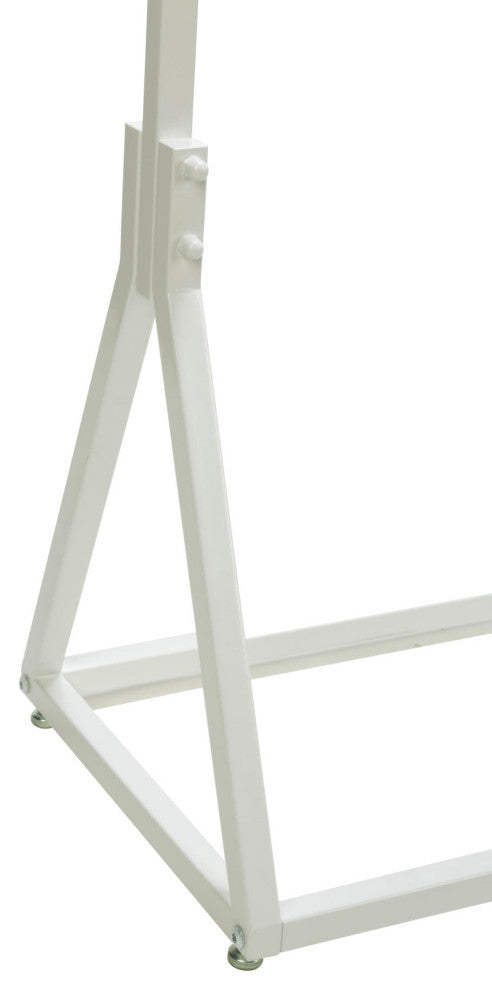 Metal Garment Floor Rack, White