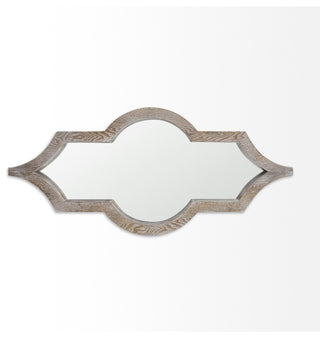 Tamanar 15.0x3.0x34.1 Light Brown Wood Frame Wall Mirror